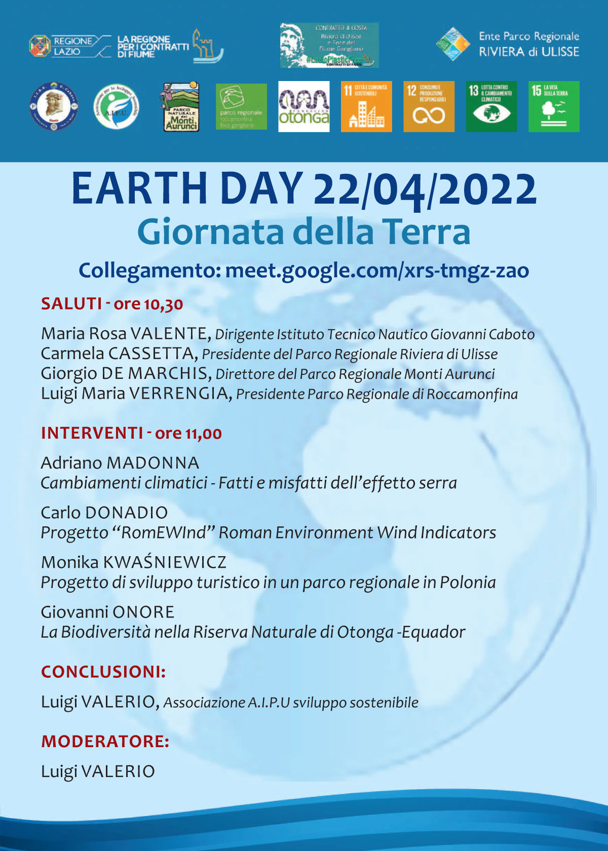 Locandina giornata mondiale della TERRA 2022